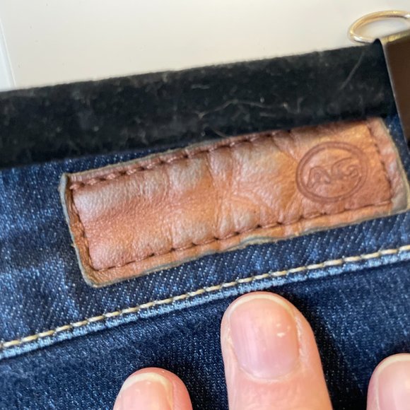 👖 GUC AG Adriano Goldschmied The Jessie Curvy Boot Cut Bootcut 32R Dark Wash Y2K - Picture 7 of 16